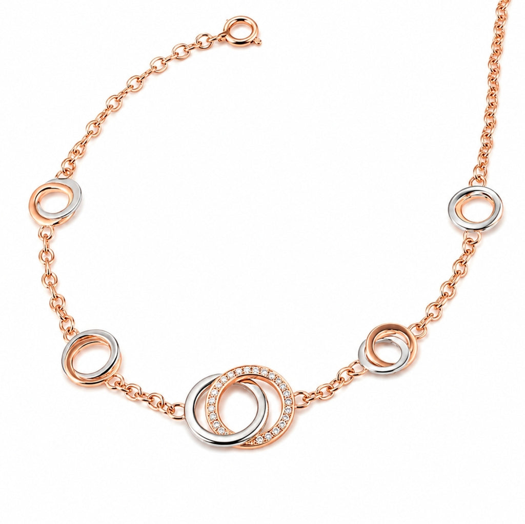 Fusion — Interlocking Circles Diamond Bracelet — Ministry of Gems
