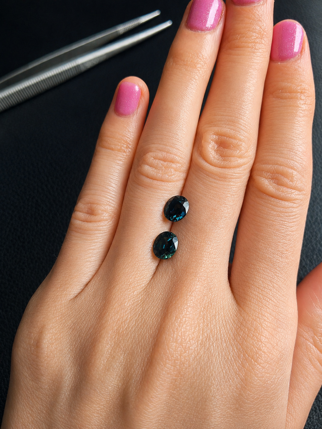 Matched Pair — Teal Green Australian Sapphires 2.71ct Total
