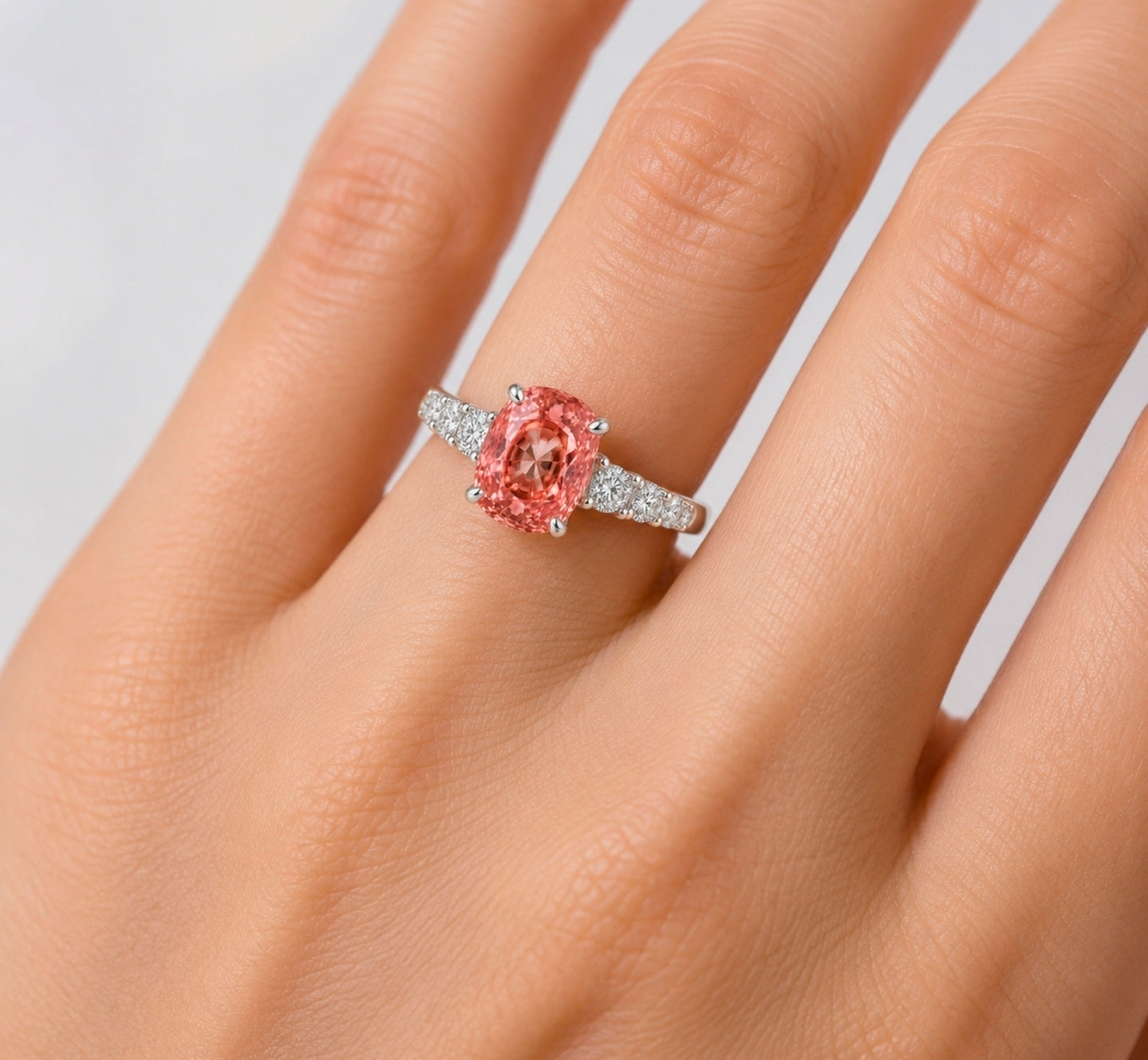 2.5ct Padparadscha Ring — Ministry of Gems exclusive design