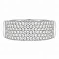 Wide Pavé Diamond Gold Ring