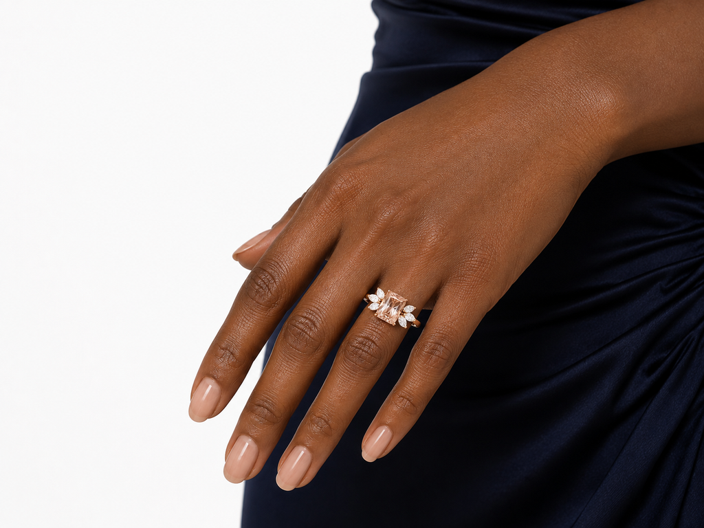 Rosie_Morganite Diamond Ring — Ministry of Gems