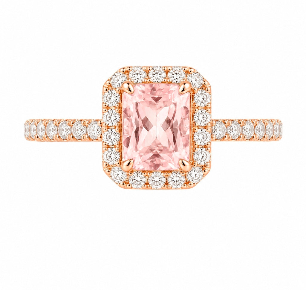 Morganite Beauty Ring with Diamonds — Ministry of Gems