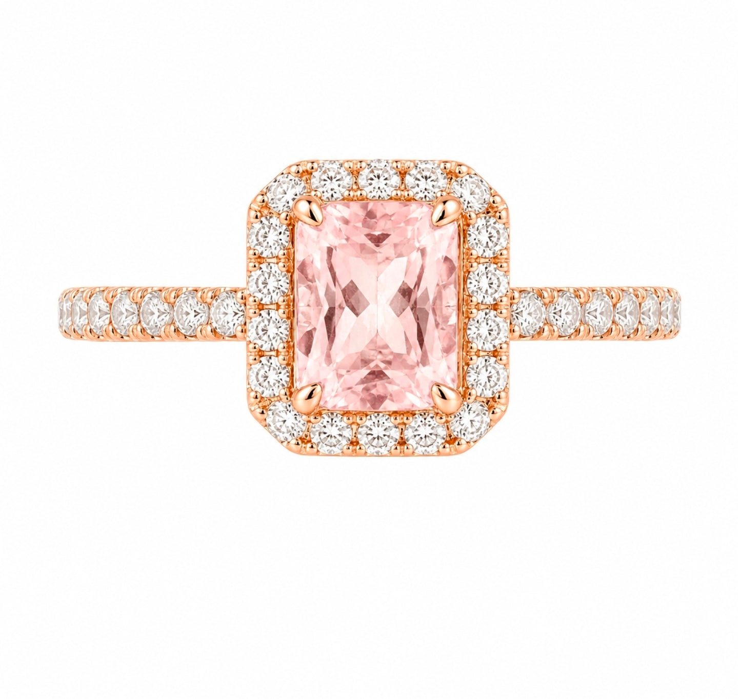 Morganite Beauty Ring with Diamonds — Ministry of Gems