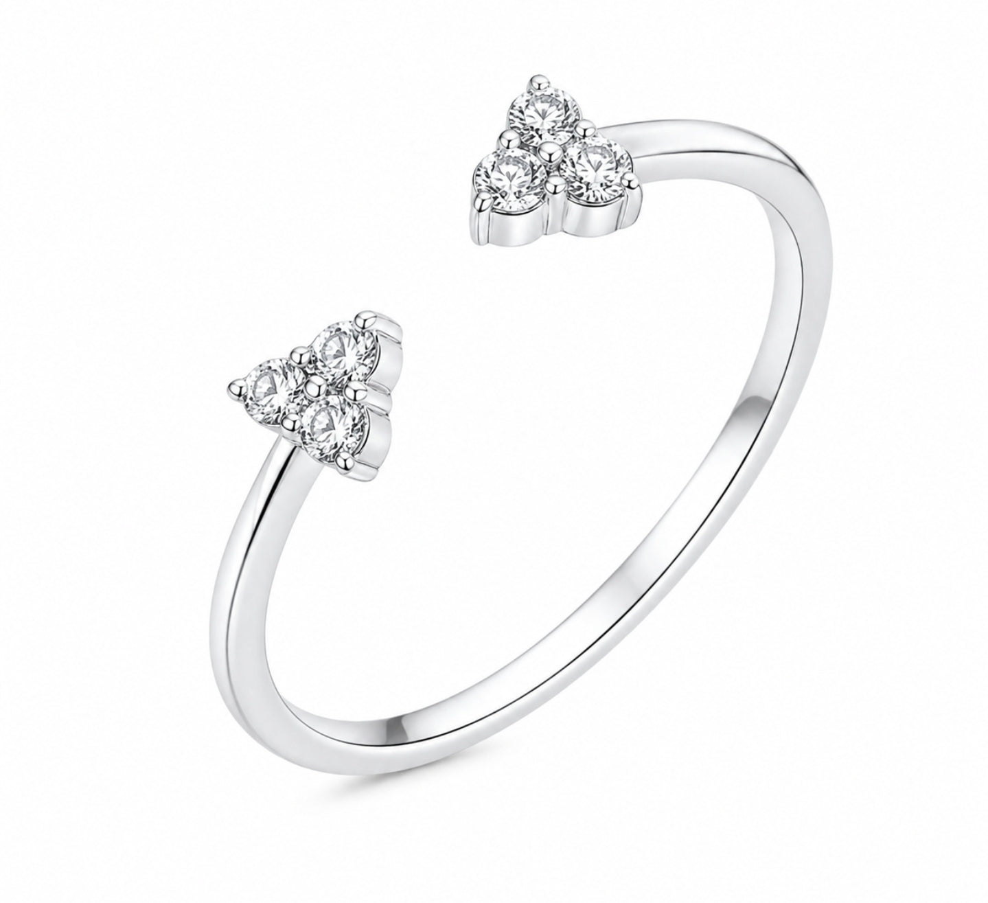 Trio Open Diamond Ring — Ministry of Gems