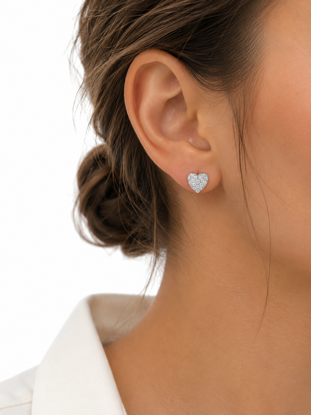 Diamond Heart Studs — Ministry of Gems exclusive design