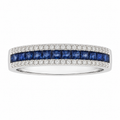 Blue Sapphire Pavé Band — Ministry of Gems