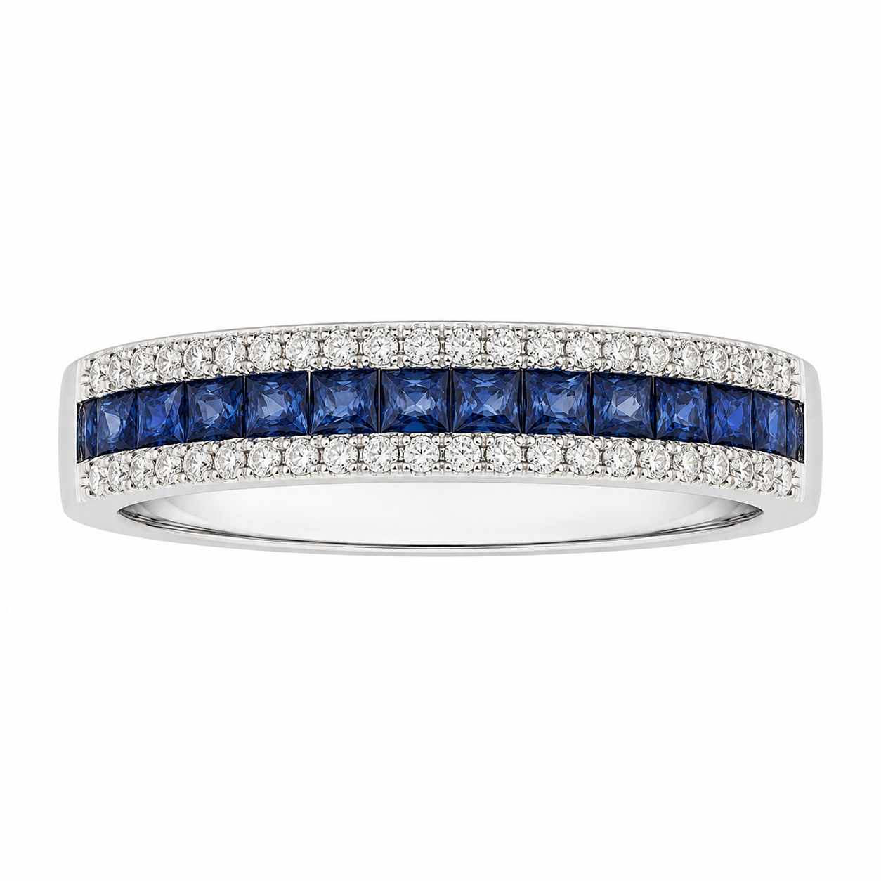 Blue Sapphire Pavé Band — Ministry of Gems