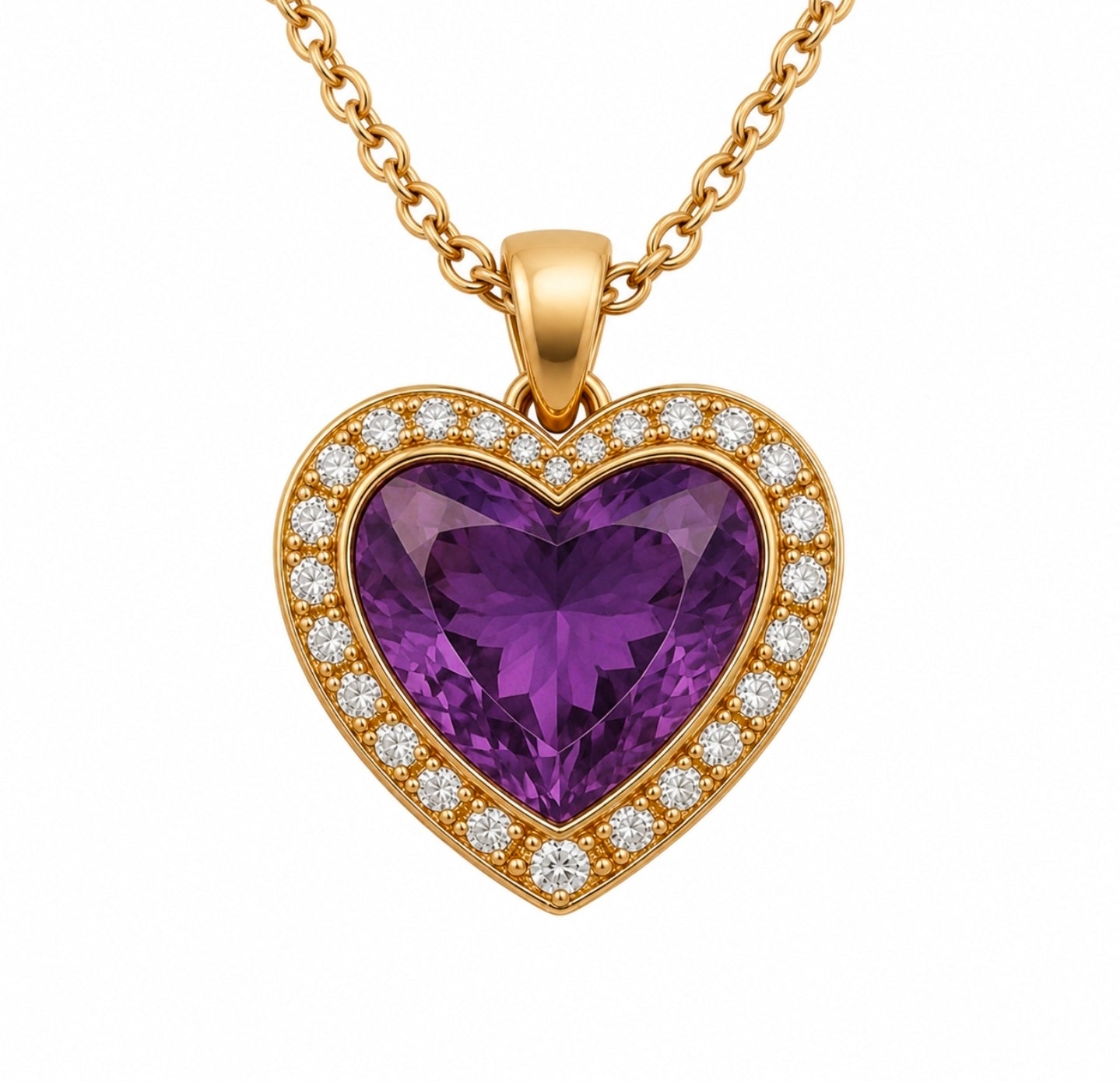 Amethyst Heart Pendant — Ministry of Gems exclusive design