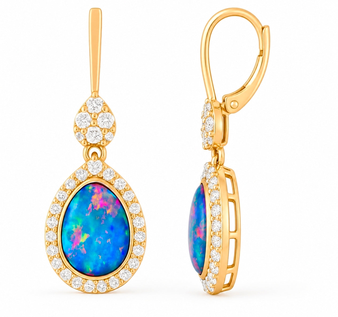 Sunrise Opal Earrings — Ministry of Gems exclusive design