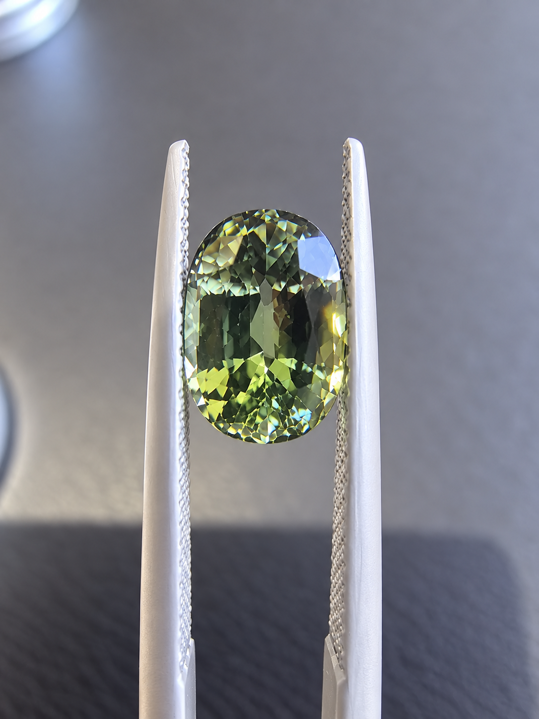 Green-Yellow Parti Australian Sapphire 2.19ct Cushion
