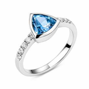 Trillion Topaz Bezel Ring — Ministry of Gems