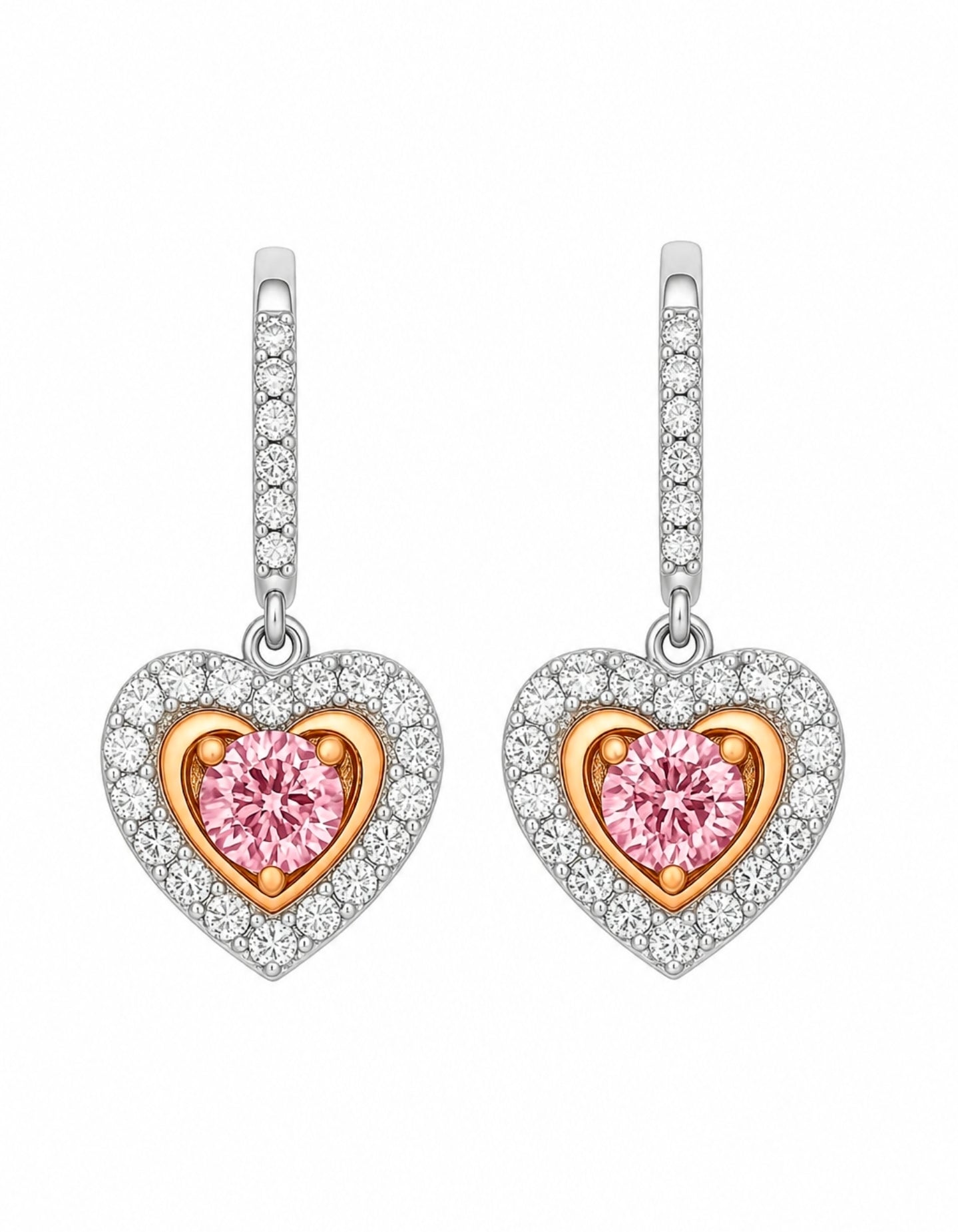 Pink Diamond Fantasy Earrings — Ministry of Gems exclusive design