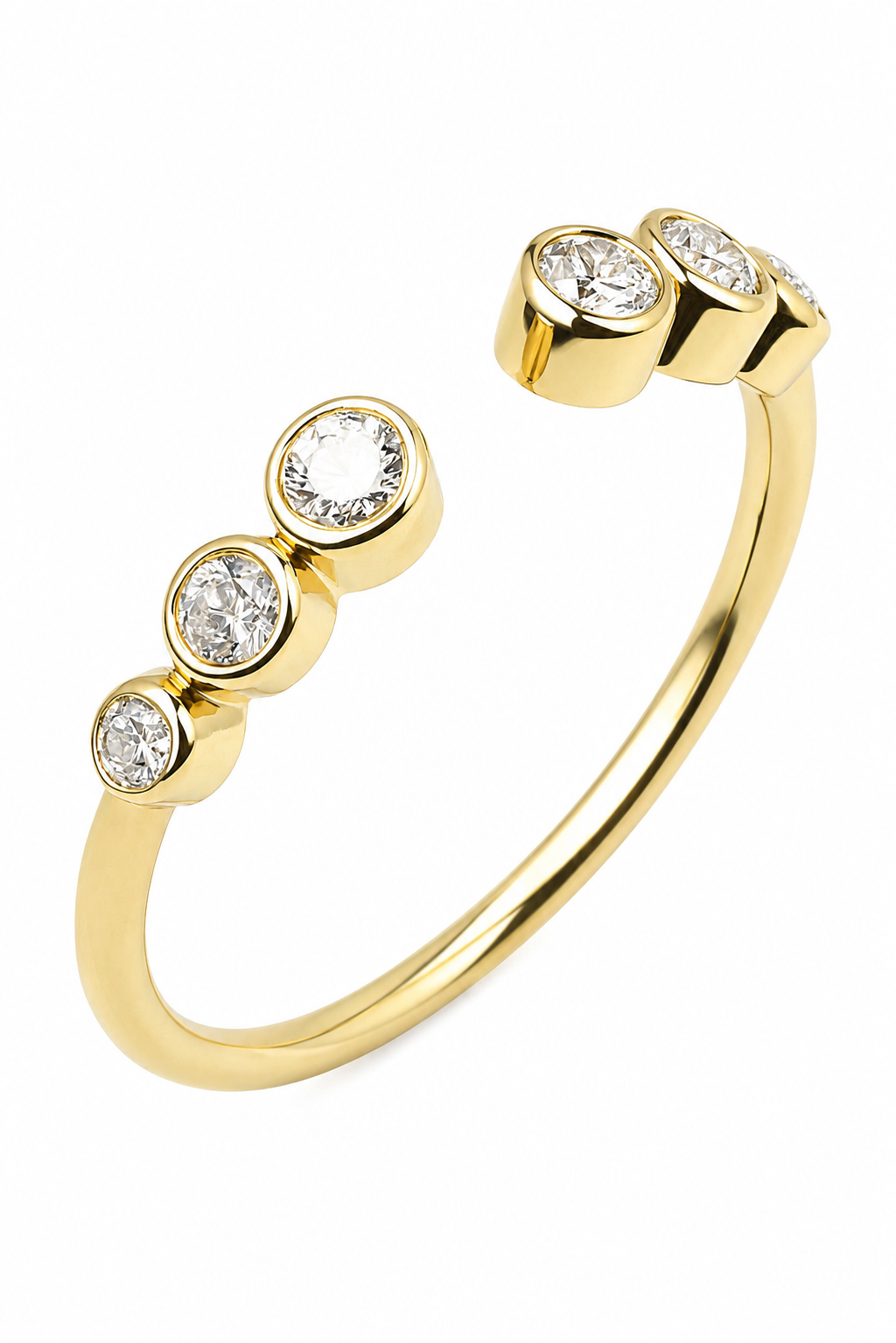 Solo — Open Bezel Trio Ring — Ministry of Gems