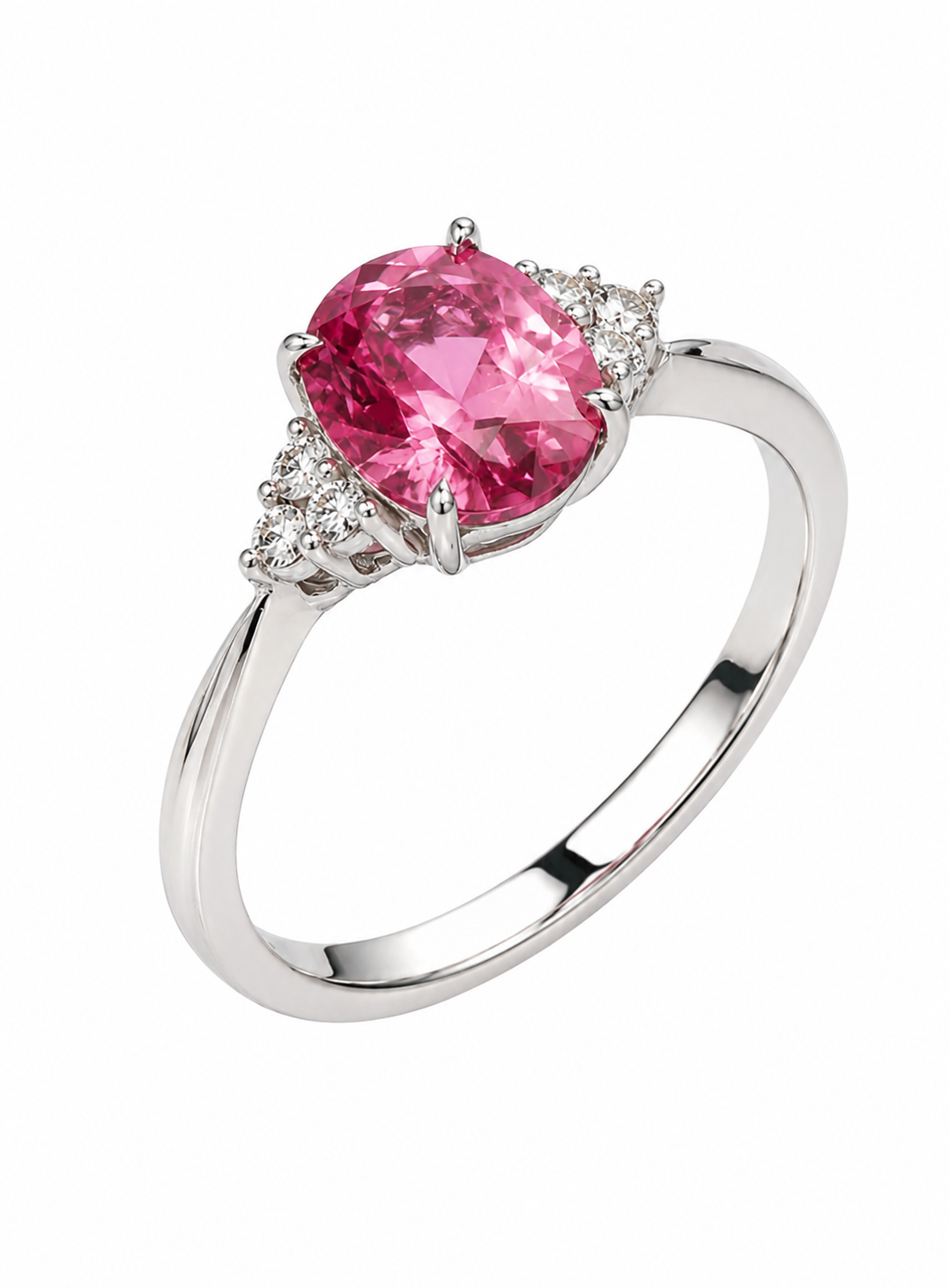 Clemence — Pink Spinel Trilogy Ring — Ministry of Gems
