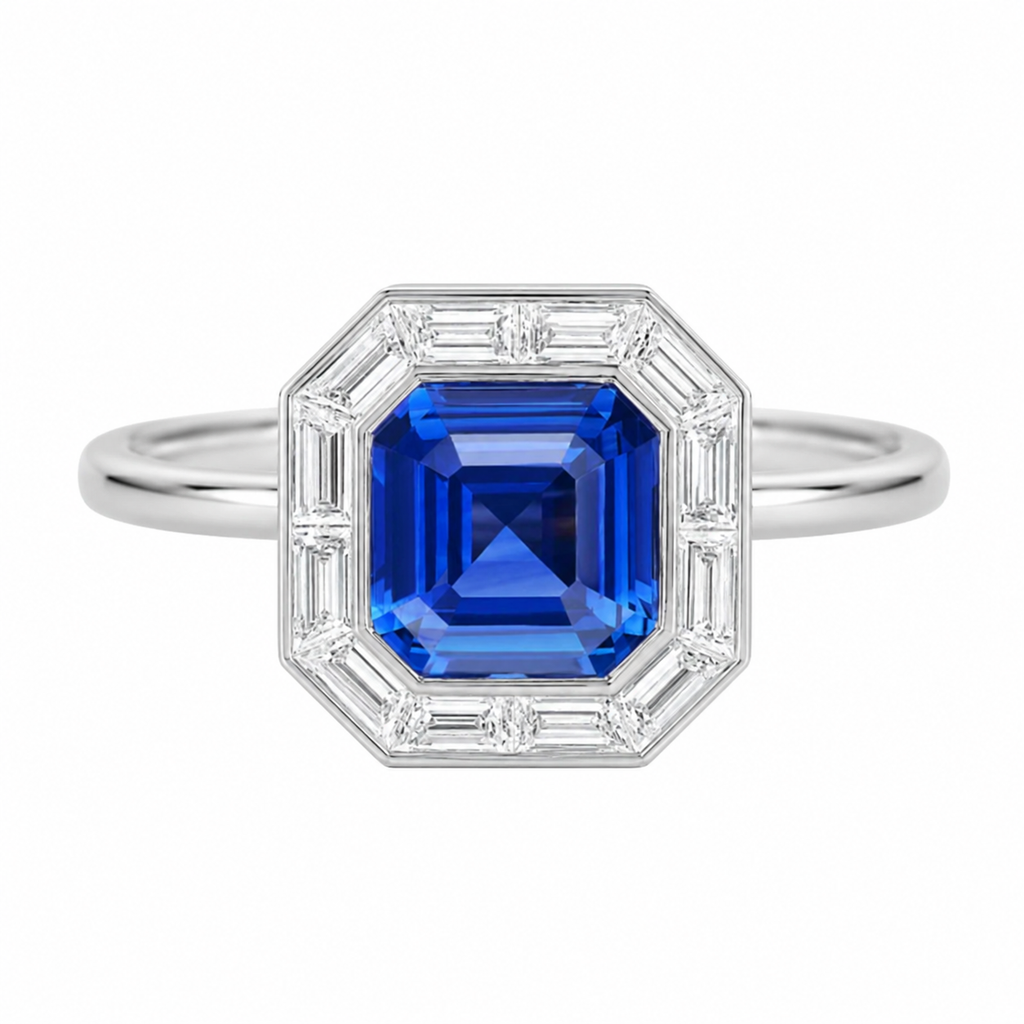 Royal Blue Sapphire Radiance Ring — Ministry of Gems exclusive design