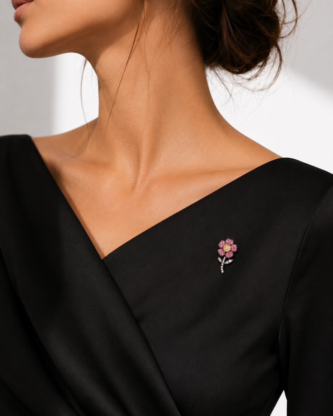 Sapphire Flower Brooch — Ministry of Gems exclusive design