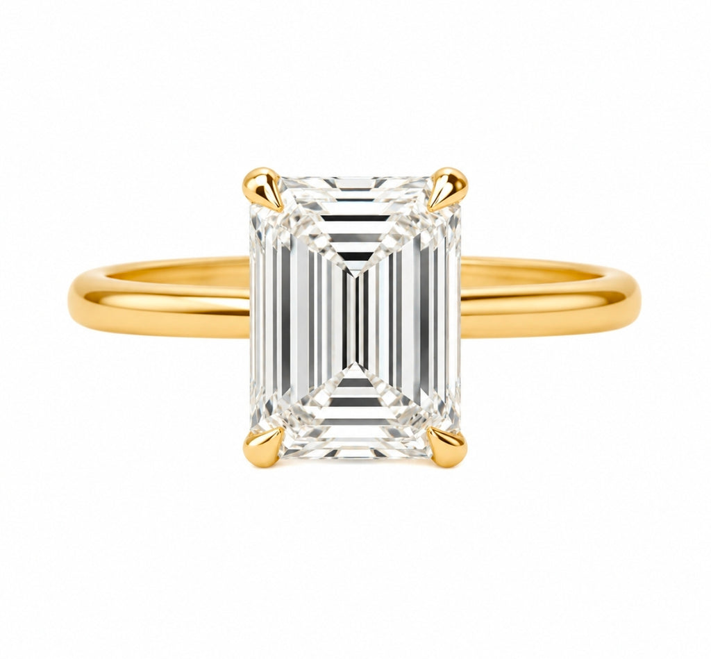 Emerald-Cut Solitaire Ring — Ministry of Gems