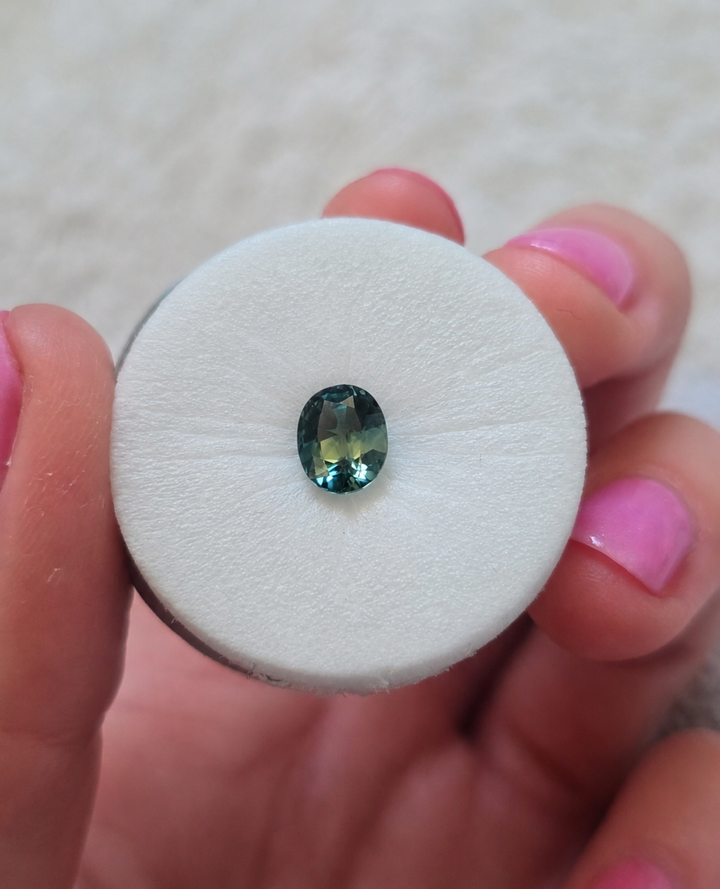 Yellow-Blue Parti Australian Sapphire 1.52ct Oval