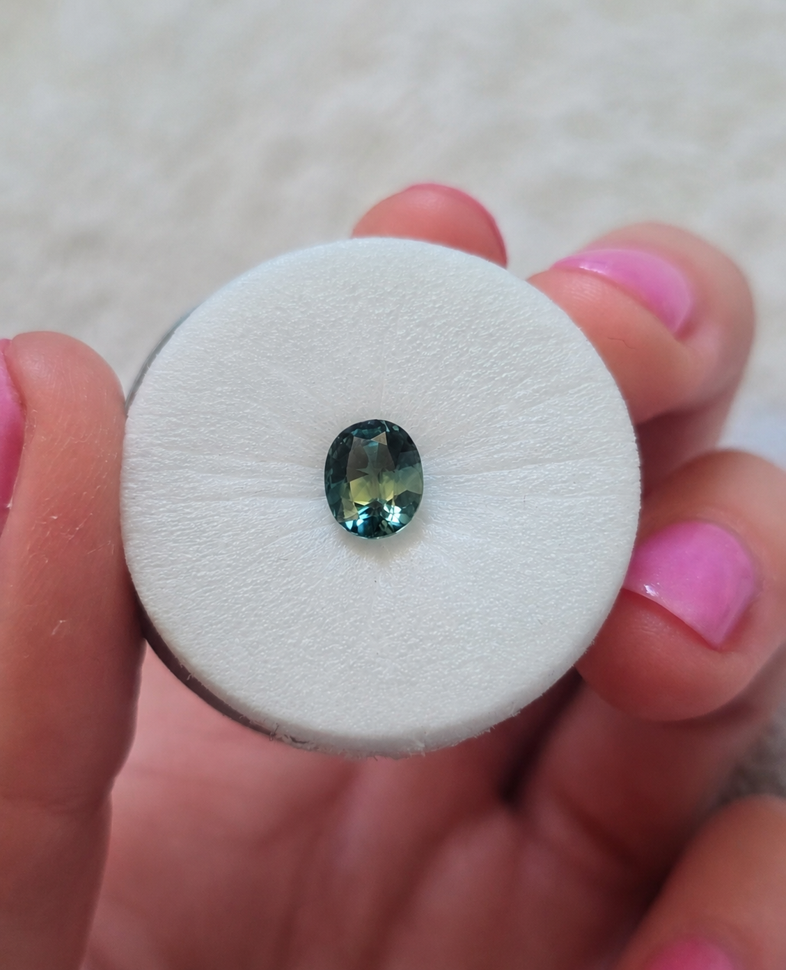 Yellow-Blue Parti Australian Sapphire 1.52ct Oval