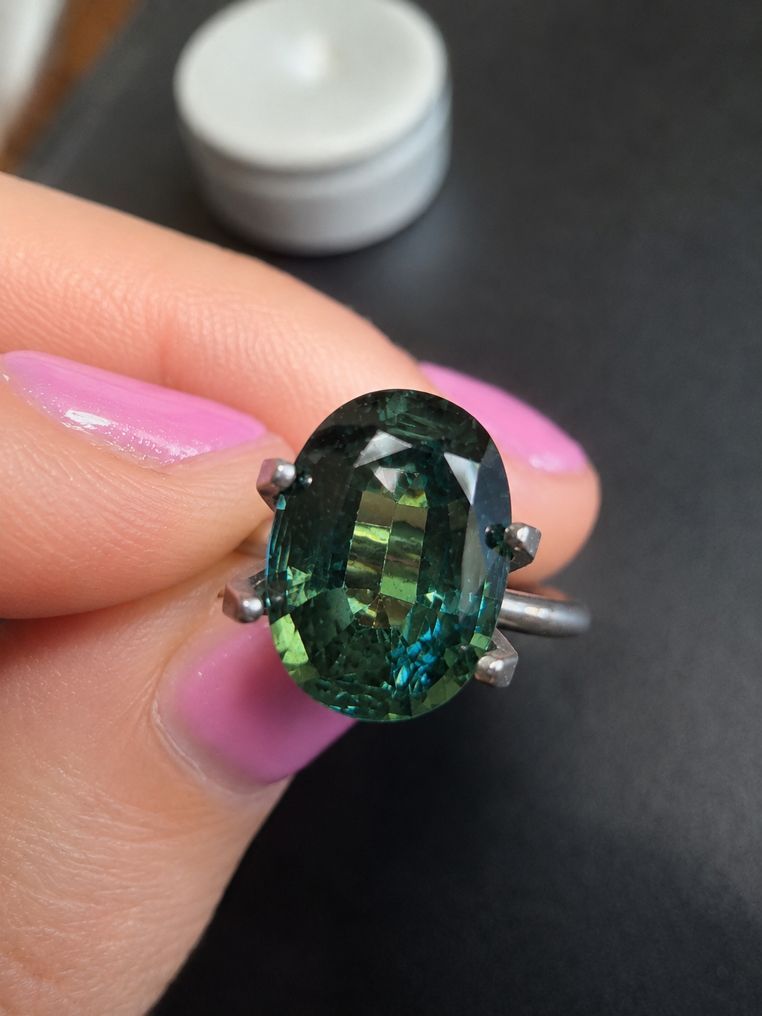 Teal Australian Sapphire 1.96ct Cushion