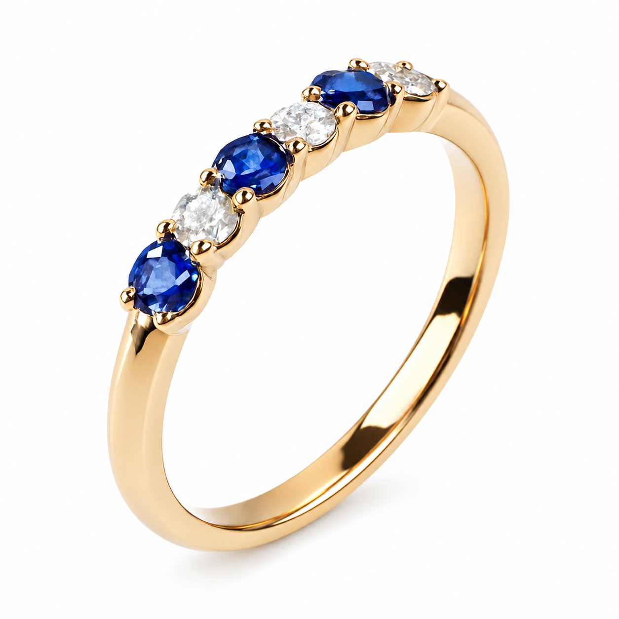 Camille Blue Sapphire Diamond Ring — Ministry of Gems