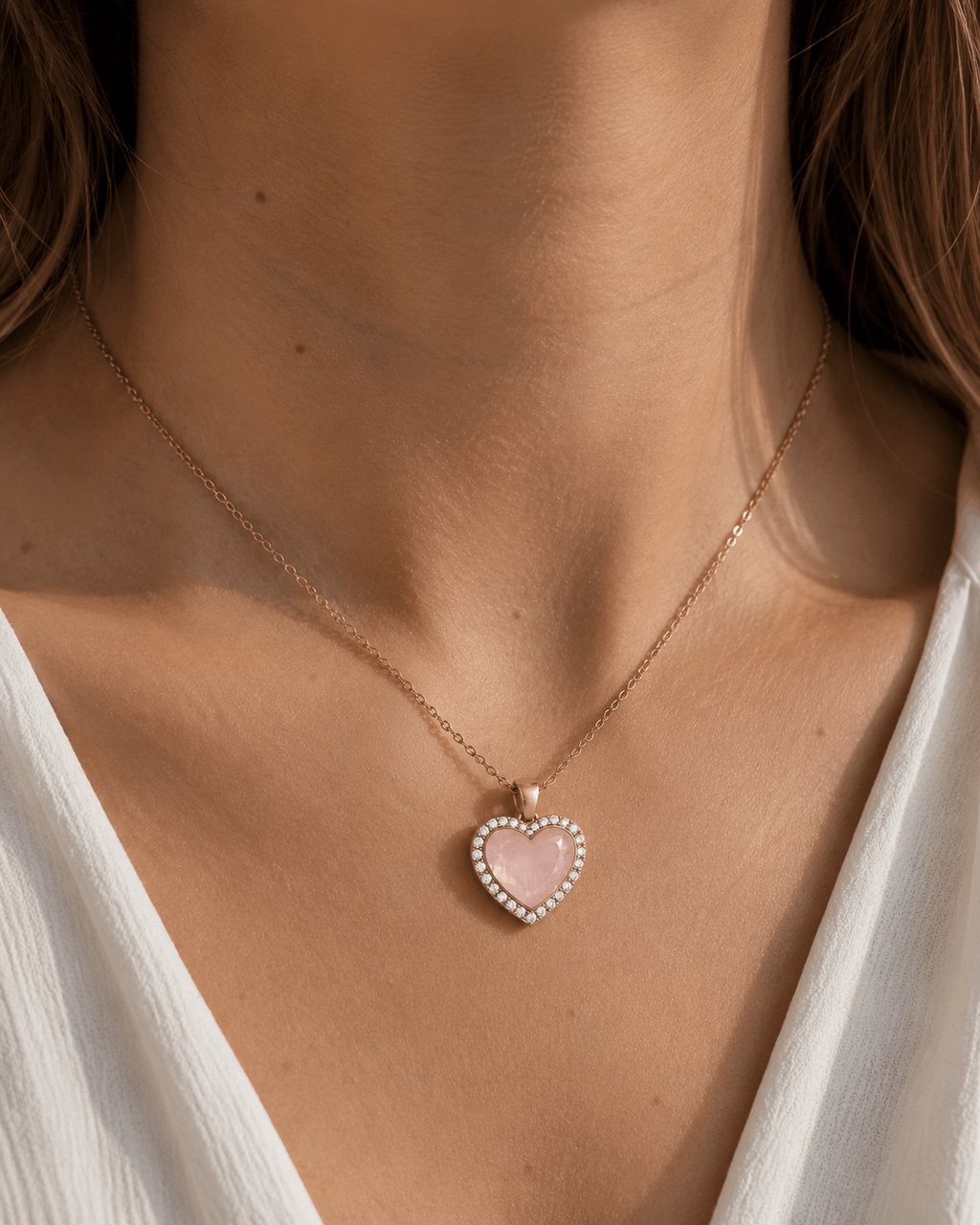 Rose Quartz Heart Pendant - Ministry of Gems®PendantMinistry of Gems®