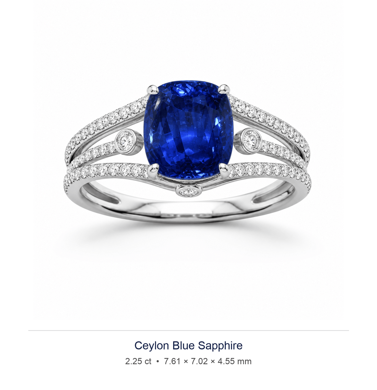 Royal Blue Ceylon Sapphire 2.25ct Cushion - Ministry of Gems®GemsMinistry of Gems®
