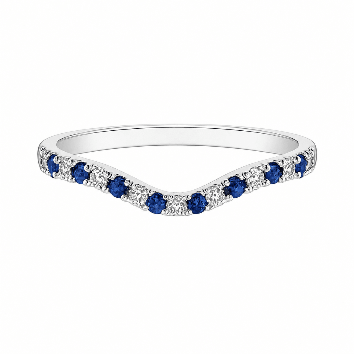 Sapphire Chevron Wishbone Band - Ministry of Gems®RingMinistry of Gems®