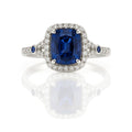 Sapphire Halo Ring with Sapphire Accents - Ministry of Gems®RingMinistry of Gems®