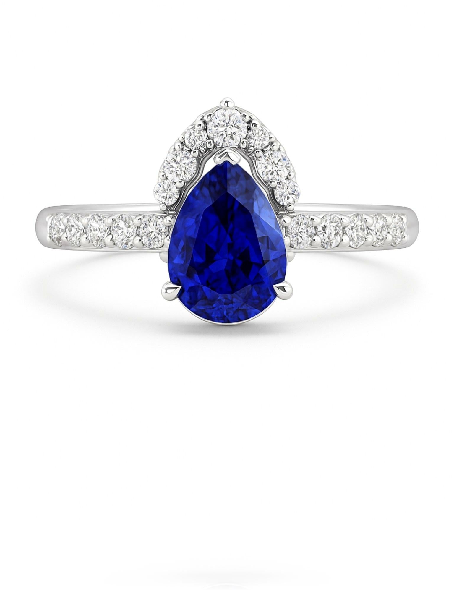 Sapphire Ring With Reflection — Ministry of Gems exclusive design