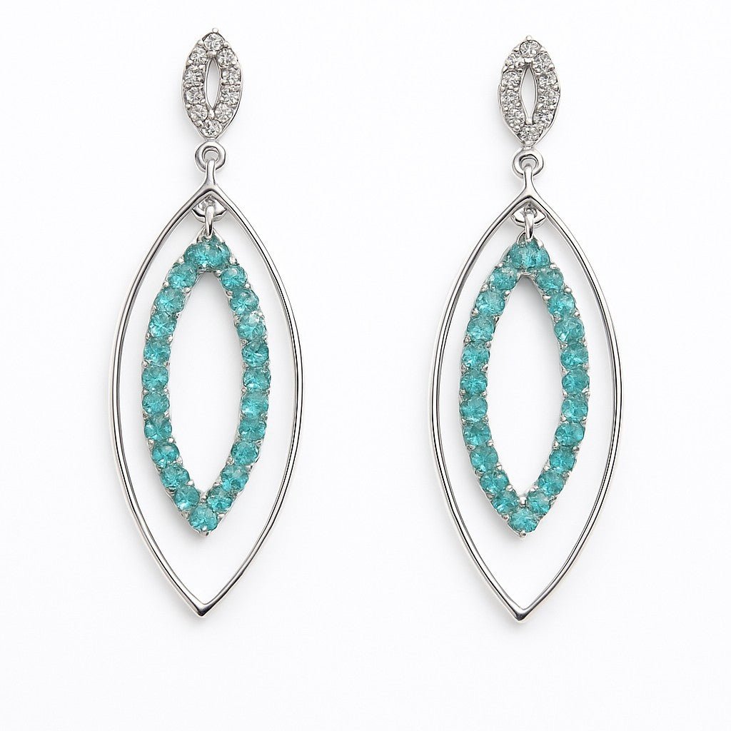 Teal Marquise Open Drop Earrings - Ministry of Gems®EarringsMinistry of Gems®