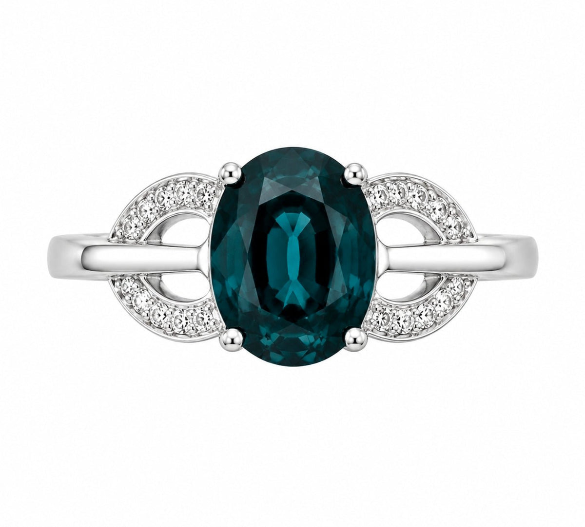 Teal Sapphire Swirl Ring - Ministry of Gems®RingMinistry of Gems®