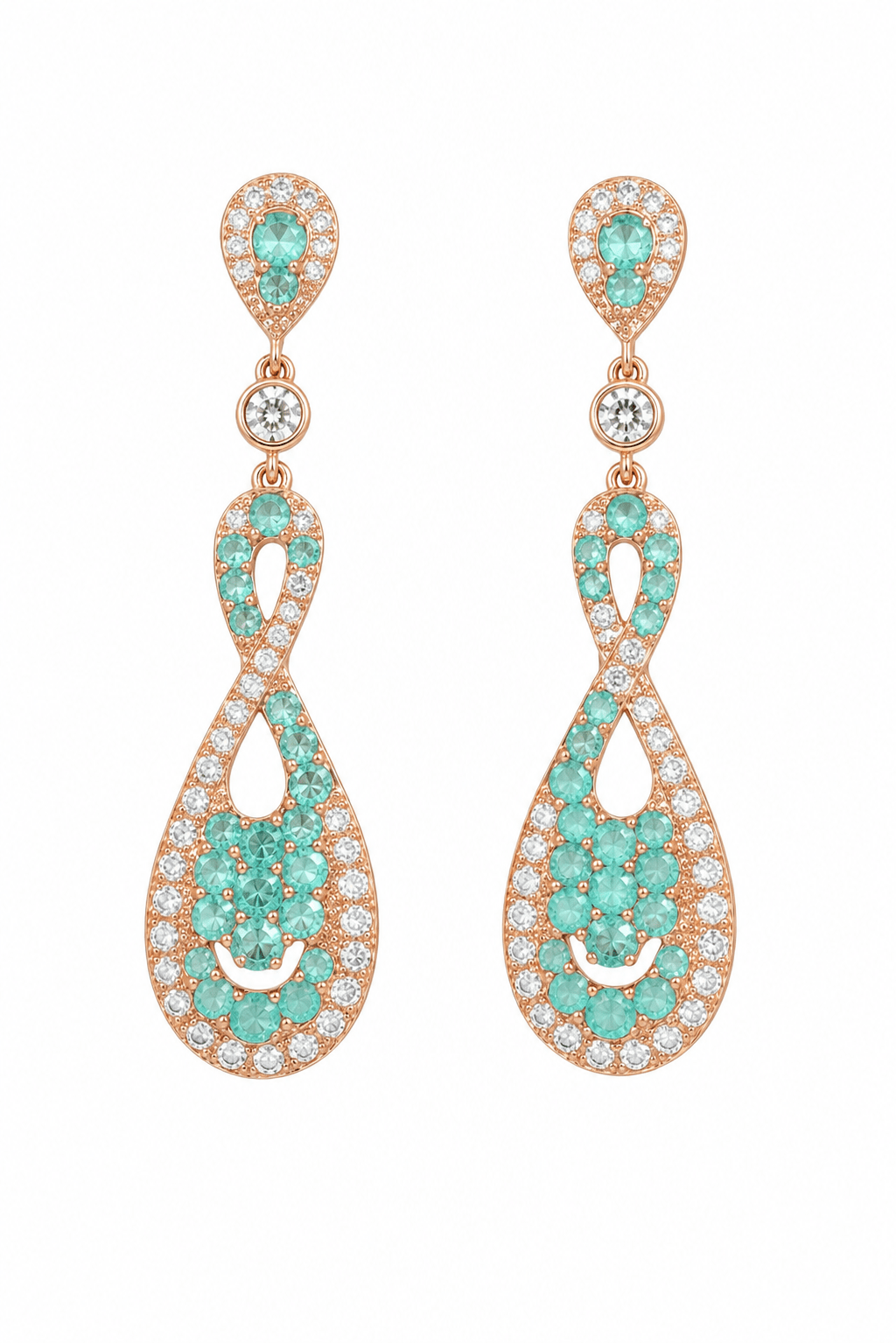Turquoise & Diamond Infinity Drops - Ministry of Gems®EarringsMinistry of Gems®