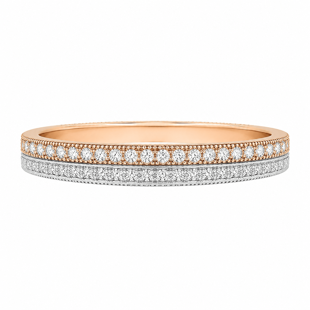 Two-Tone Diamond Full Eternity Wedding Band - Ministry of Gems®RingMinistry of Gems®