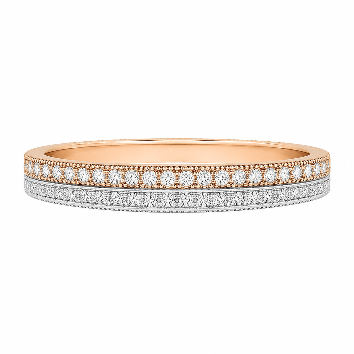 Two-Tone Diamond Full Eternity Wedding Band - Ministry of Gems®RingMinistry of Gems®