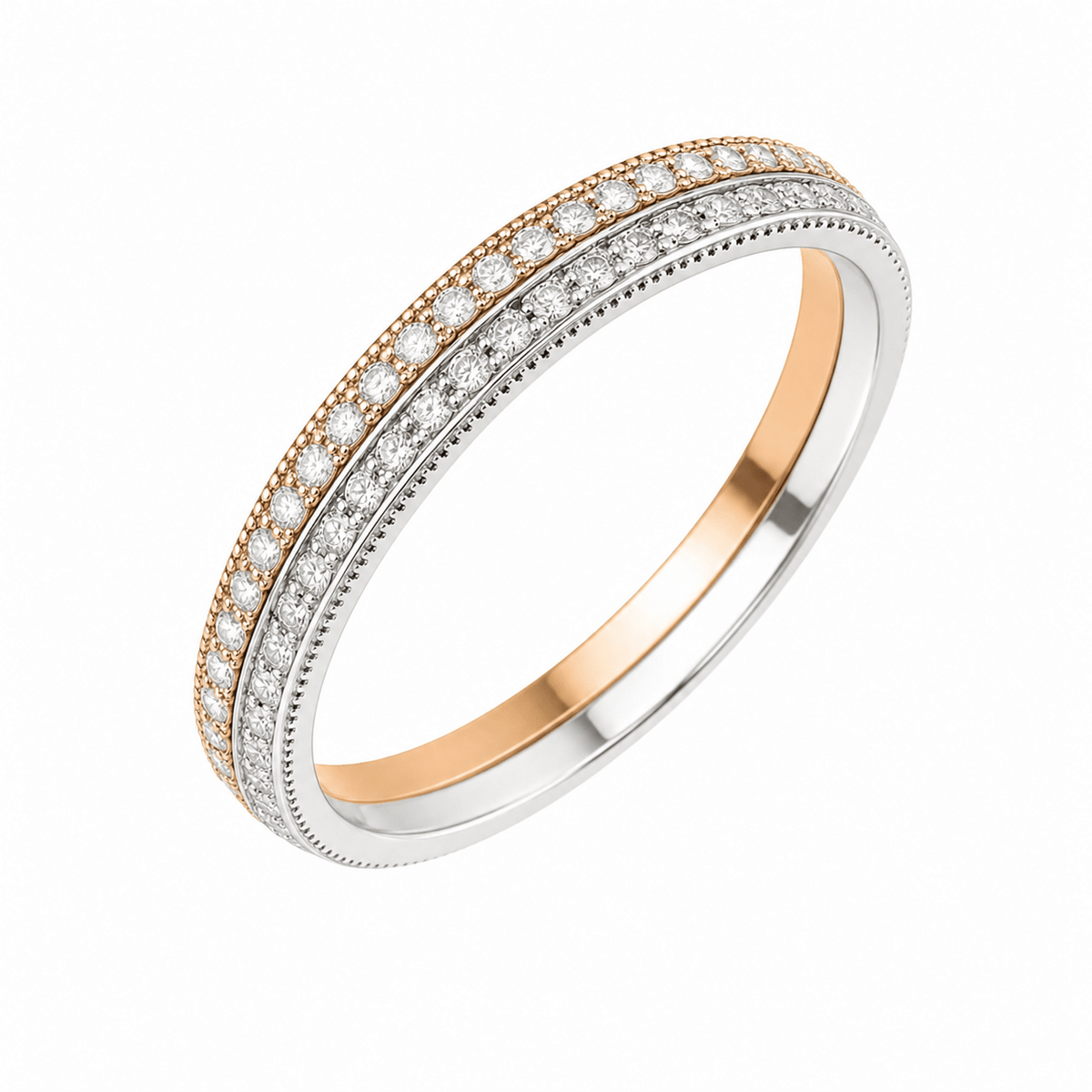 Two-Tone Diamond Full Eternity Wedding Band - Ministry of Gems®RingMinistry of Gems®