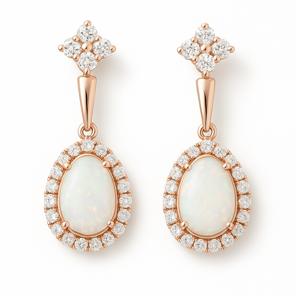 White Opal Earrings - Ministry of Gems®EarringsMinistry of Gems®