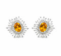 Yellow Sapphire & Diamond Gatsby Studs - Ministry of Gems®EarringsMinistry of Gems®