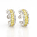 Yellow Sapphire & Diamond Huggie Hoops - Ministry of Gems®EarringsMinistry of Gems®